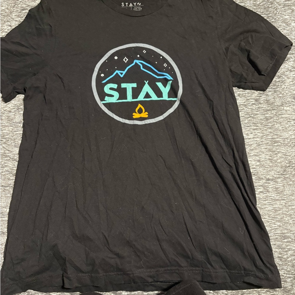 Black “Stay” T-Shirt
